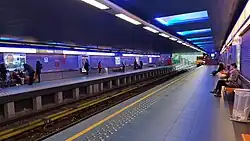 Blauwe LED-verlichting.