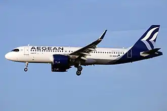 Aegean Airbus A320neo op London Heathrow