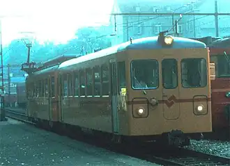 SZU BDe 4/4 in het oude station Zürich Senau (ongeveer 1982)