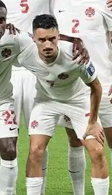 Eustáquio voor aanvang van de WK-wedstrijd tegen België in 2022