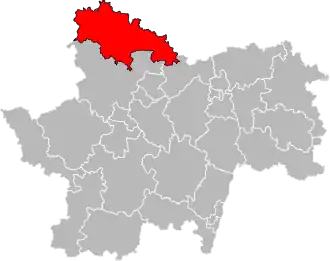 Locatie van het kanton