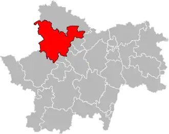 Locatie van het kanton