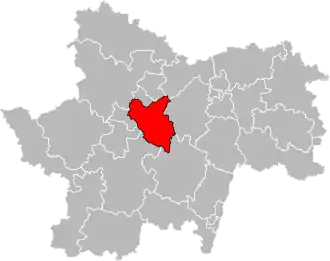 Locatie van het kanton