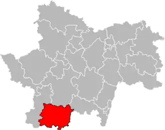 Locatie van het kanton