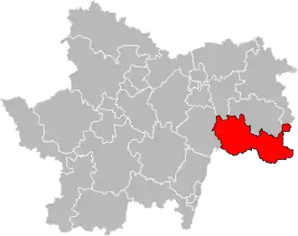 Locatie van het kanton