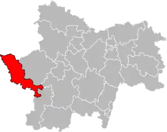 Locatie van het kanton