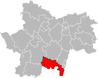 Locatie van het kanton