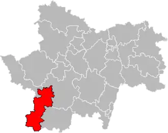 Locatie van het kanton