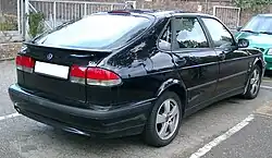 Saab 9-3 hatchback, achteraanzicht