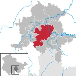 Kaart van Saalfeld/Saale