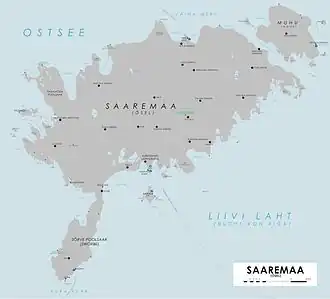 Kaart van Saaremaa