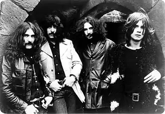 Black Sabbath in 1970, v.l.n.r.: Geezer Butler, Tony Iommi, Bill Ward en Ozzy Osbourne