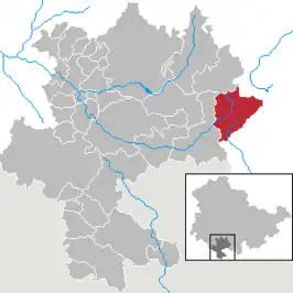 Kaart van Sachsenbrunn