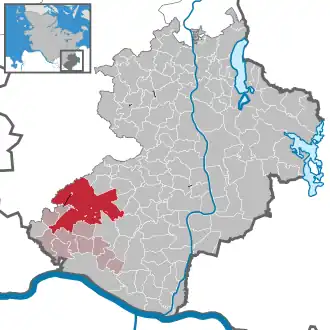 Kaart van Sachsenwald