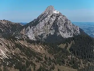 Blik op de oostelijke zijde van de Säuling