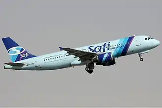 Een Airbus A320 van Safi Airways