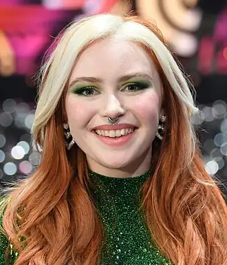 Ludvigsson tijdens Melodifestivalen 2025