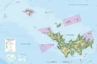 Kaart van Saint-Barthélemy