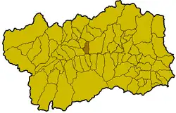 Locatie van Saint-Christophe in Aostadal (AO)