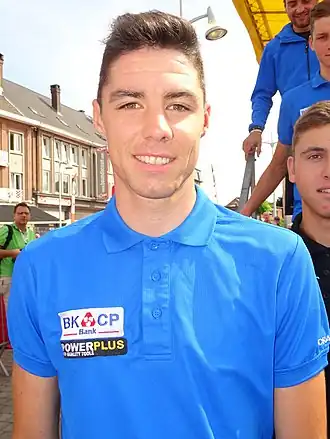 Baestaens aan de start van de Grand Prix Pino Cerami 2015.