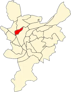 Ligging van Saint-Laurent in Luik