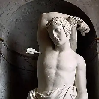 St. Sebastiaan in der kerk van Fresnay-en-Retz