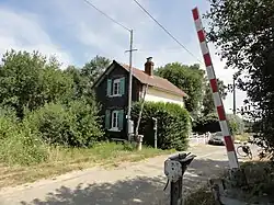 Kruising met de Route du Calvaire in Saint-Vaast-Dieppedalle
