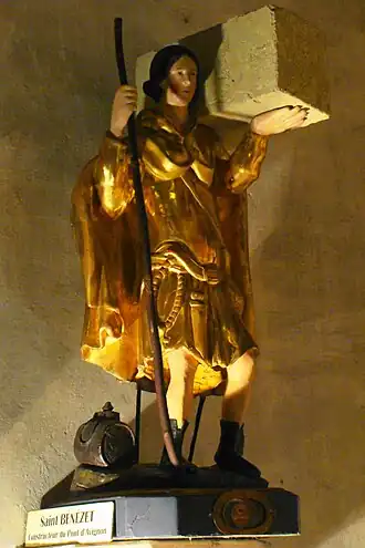 Bénézet van Avignon afgebeeld als jonge herder in de Notre-Dame des Doms in Avignon