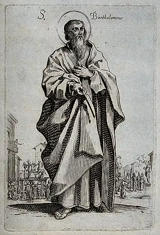 Gravure van St. Bartolomeüs