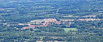 Luchtfoto van de gemeente