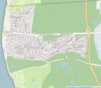 Kaart van Sainte-Cécile-Plage