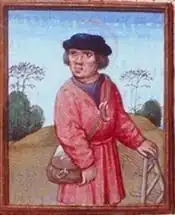 Guido van Anderlecht op een middeleeuwse miniatuur