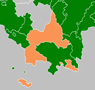Saksen-Hildburghausen (oranje) in 1820