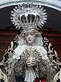 Een Spaanse Dolorosa, typisch met de tranen uit kristal, Granada
