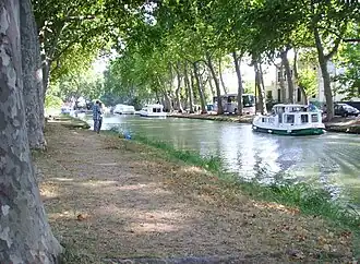 Het kanaal te Sallèles-d'Aude