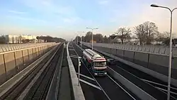 Toerit van de tunnel, gezien in de richting Almelo