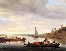 Waal bij Nijmegen, Salomon van Ruysdael, 1647
