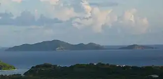 Salt Island vanuit Long Look op Tortola