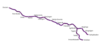 Saltsjöbanan op de kaart