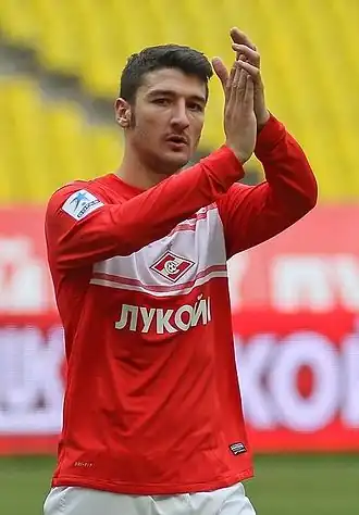 Bocchetti in het shirt van Spartak Moskou