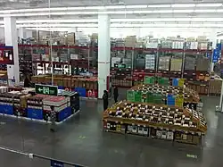 Shelves of a Sam's Club store in Suzhou, China