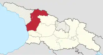 Kaart van Samegrelo-Zemo Svaneti