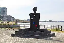 Voorzijde van het beeld