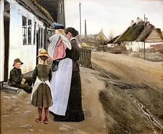 Gesprek op het platteland, Lille Næstved, 1891