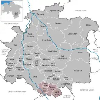 Kaart van Freden (Leine)