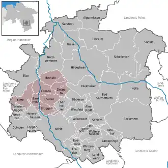 Kaart van Gronau (Leine)