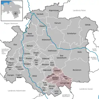 Kaart van Lamspringe