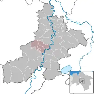 Kaart van Samtgemeinde Liebenau