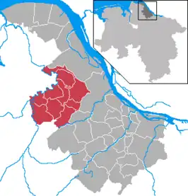 Kaart van Oldendorf-Himmelpforten