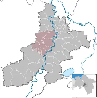 Kaart van Samtgemeinde Weser-Aue